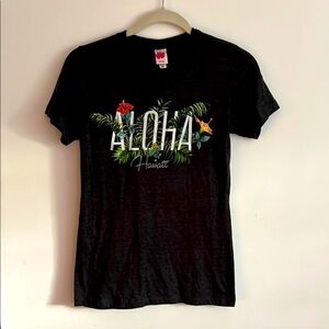 Aloha Hawaii Black Graphic Tee